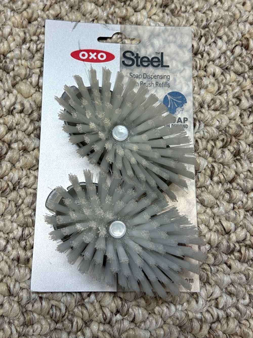 Oxo Steel Gray Replacement Scrubbing Brush Heads